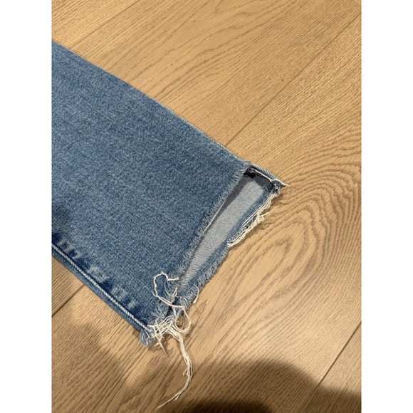 Mother  The Insider Crop Step Fray Jeans Out Of The Blue Size 26 25in - Picture 3 of 10
